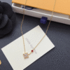 Louis Vuitton Monogram Flower Pendant Necklace Gold-Tone