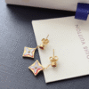 Louis Vuitton Idylle Blossom Pendant Earrings Red/Gold-Tone