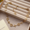 Louis Vuitton Monogram Bloom Necklace Gold-Tone