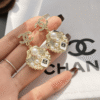 5-447.png Chanel Cc Logo Seashell Drop Earrings With Pearls And Rhinestones Gold-Tone