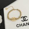 Chanel Cc Logo Bead Bracelet Gold-Tone