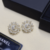 5-462.png Chanel Cc Logo Sunburst Stud Earrings With Pearls And Rhinestones Gold-Tone