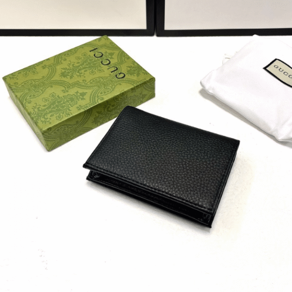 ‎Gucci Gg Marmont Card Case Wallet Black 4.3 Inches 456126 Cao0G 1000