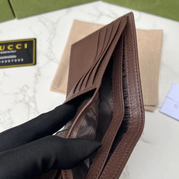Gucci Ophidia Bi-Fold Wallet Beige/Brown 4.3 Inches 834271 Faeoi 9746