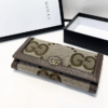 5-496 Gucci Jumbo Gg Monogram Flap Wallet Brown 7.5 Inches