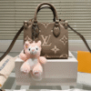 Louis Vuitton Onthego Mini Monogram Taupe Beige 7 Inches