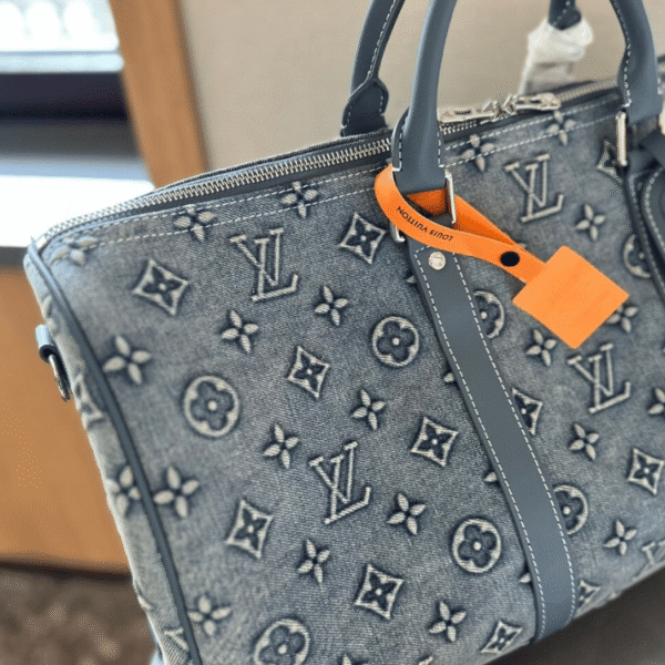 Louis Vuitton Keepall 50 Denim Monogram Blue 20 Inches