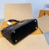 Saint Laurent Calfskin Leather Handbag Black 33Cm