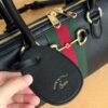 Gucci Borsetto Medium Boston Bag Black Leather 11 Inches 866732 AAGIQ 1053