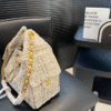 5-7.png Chanel 25 Small Handbag Tweed And Gold Tone Metal 10.2 Inches AS5293 B21178 Nr774