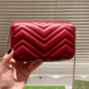 Gucci Gg Marmont Mini Bag Rosso Ancora Red 6.5 Inches 476433 Dtdhv 6207