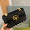 Gucci Gg Marmont Velvet Shoulder Bag Black 10.2 Inches