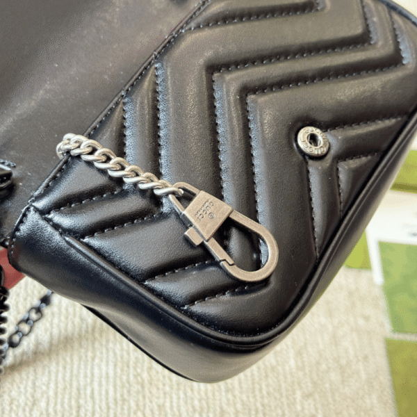 Gucci Gg Marmont Mini Belt Bag Black 6.5 Inches