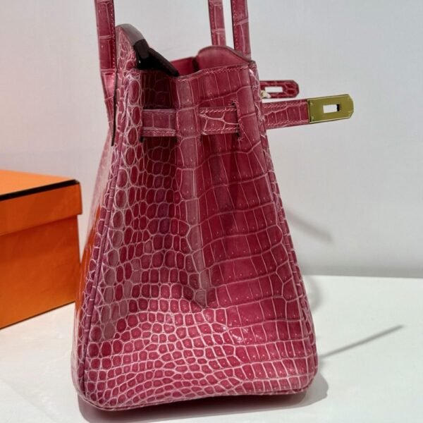 [Premium Quality] – Hermès Birkin Bag Fuchsia Crocodile 11.8 Inches