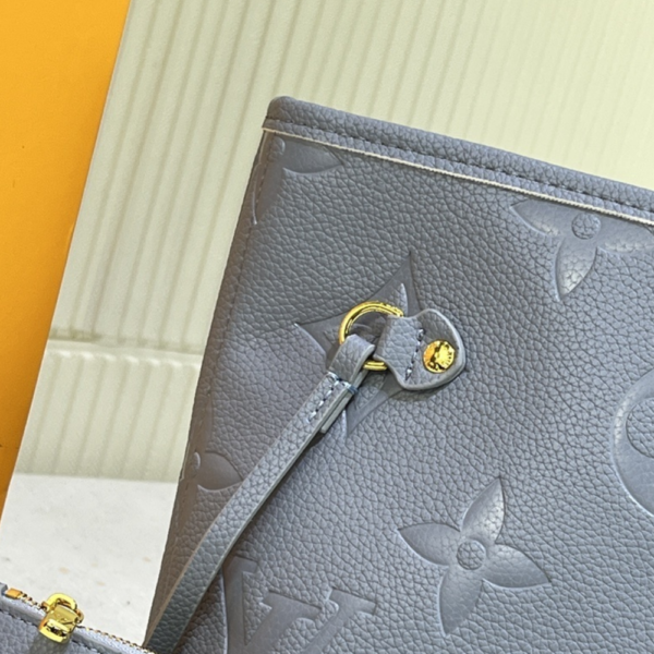 Louis Vuitton Neverfull MM Monogram Empreinte Blue 12.2 Inches M46482