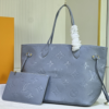 Louis Vuitton Neverfull MM Monogram Empreinte Blue 12.2 Inches M46482