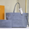 Louis Vuitton Neverfull MM Monogram Empreinte Blue 12.2 Inches M46482