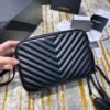 [Premium Quality] – Saint Laurent Lou Camera Bag In Quilted Black Gold Leather 9 Inches 612544Dv7071000