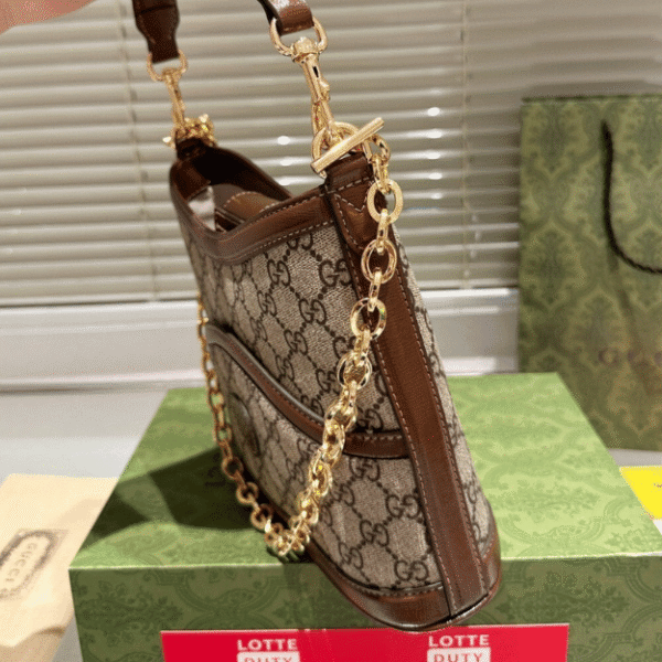Gucci Ophidia Small Bucket Bag Gg Canvas 9.8 Inches