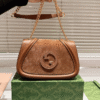 Gucci Blondie Small Shoulder Bag Brown 8.7 Inches