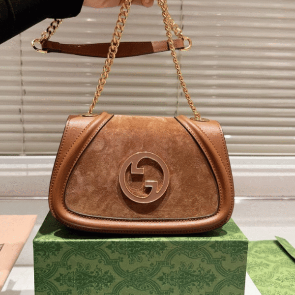 Gucci Blondie Small Shoulder Bag Brown 8.7 Inches