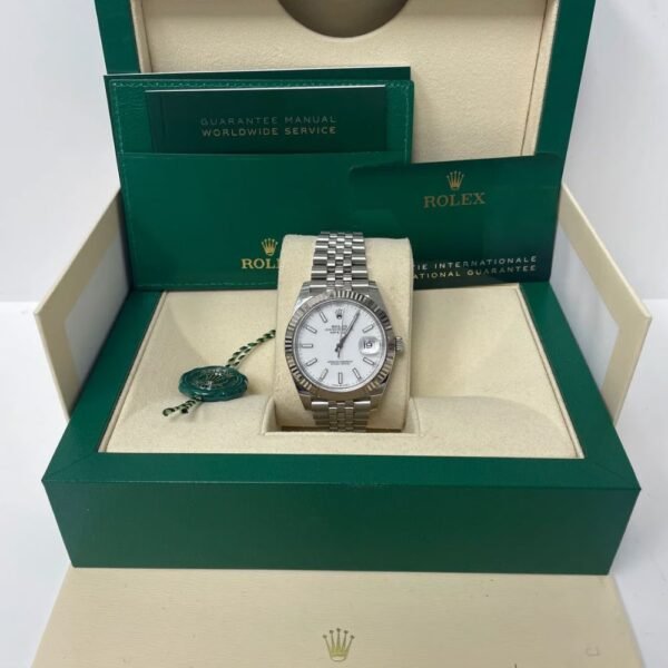 Rolex Datejust 41mm White Dial 126334 Jubilee Flutted