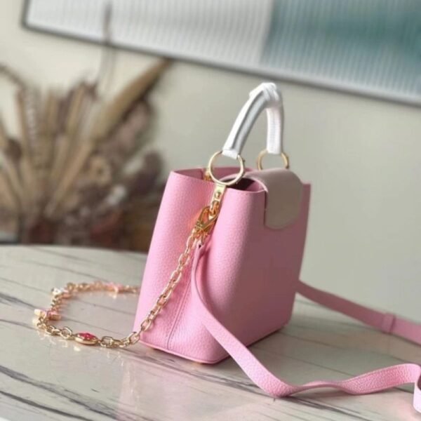 6-119 Louis Vuitton Mini Capucines Rose Chamallow Pink 7.9 Inches M22375