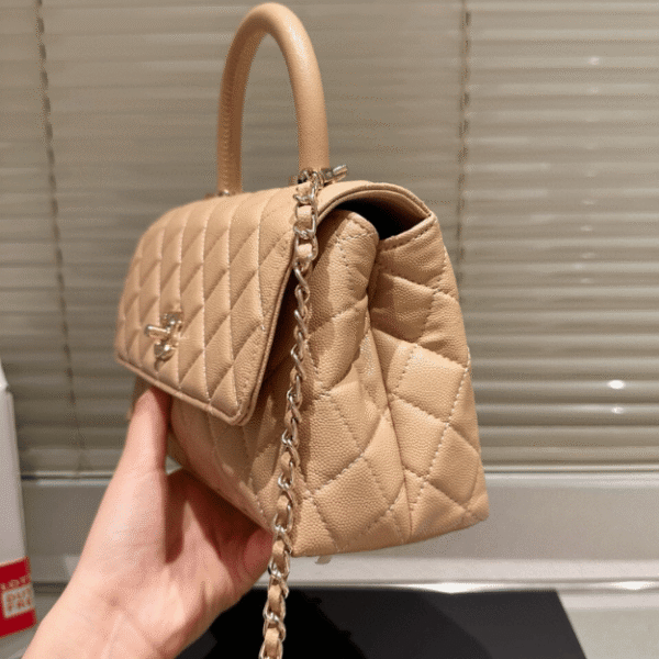 Chanel Coco Handle Flap Bag Nude 9.1 Inches