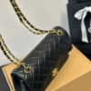 6-125 Chanel Classic Flap Bag Black 9.8 Inches