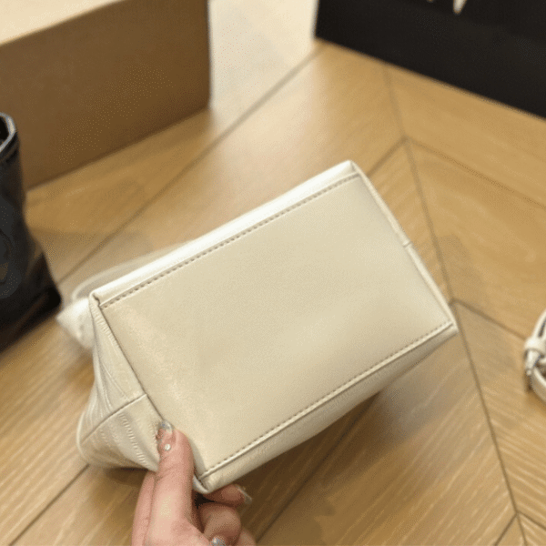 Chanel Vanity Mini Tote Bag With Crystal Cc Logo Off-White 6.3 Inches