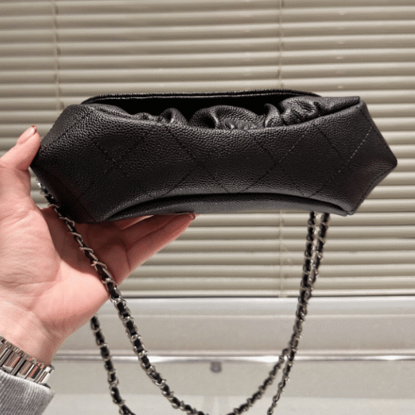 Chanel Vintage-Style Flap Bag Black 9.1 Inches