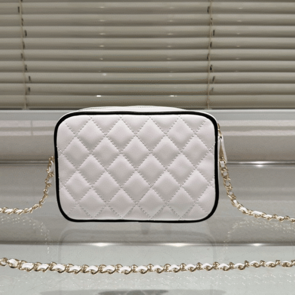 Chanel Camera Bag Mini White 7.1 Inches