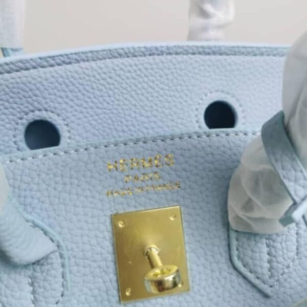 Hermes Birkin 35 Togo Leather Gold Hardware Blue 13.7 Inches