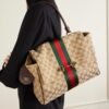 Gucci Paparazzo Medium Top Handle Bag GG Canvas Sand Brown 12.6 Inches