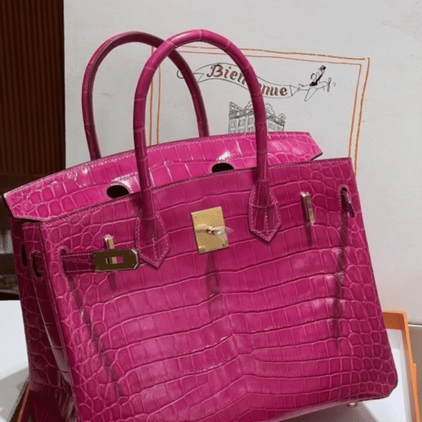 Hermès Birkin Bag Fuchsia Crocodile 11.8 Inches