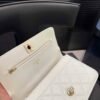 6-19 Chanel Clutch With Strap Shiny Crumpled With Imitation Pearls White 7.9 Inches Ap3803 B15603 10601