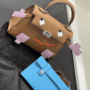 6-192 Hermès Kelly Pixel Bag Tan/Multi-Color 7.9 Inches