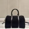 Gucci Small Jumbo GG Canvas Duffle Bag Black 11.8 Inches