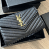 Saint Laurent Matelassé Envelope Bag Black 8.7 Inches