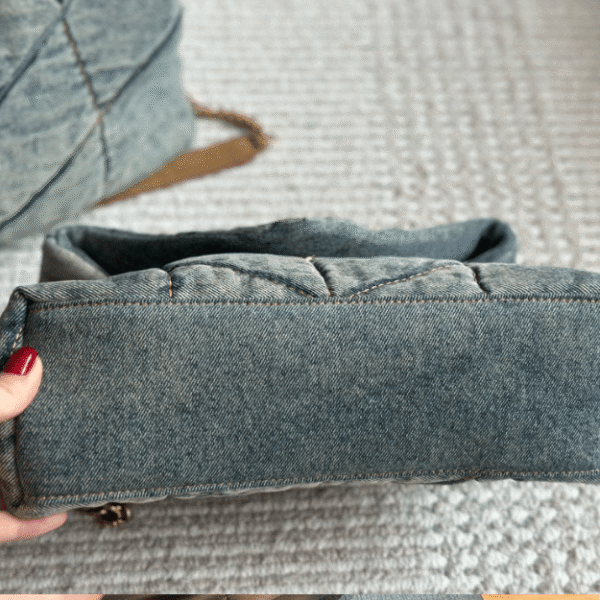 Saint Laurent Loulou Puffer Bag Denim 11.4 Inches