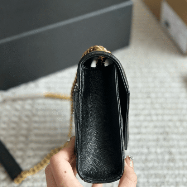 Saint Laurent Envelope Woc Black Quilted Bag 8.3 Inches 600185AACT71000