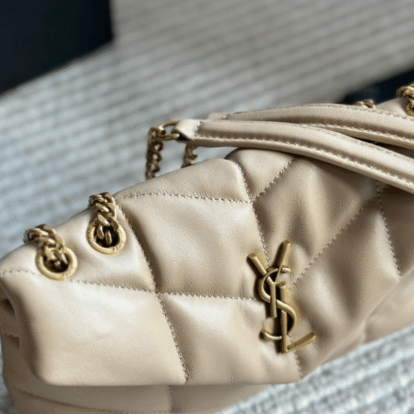 Saint Laurent Loulou Puffer Mini Bag Nude 9 Inches 5774761El072721