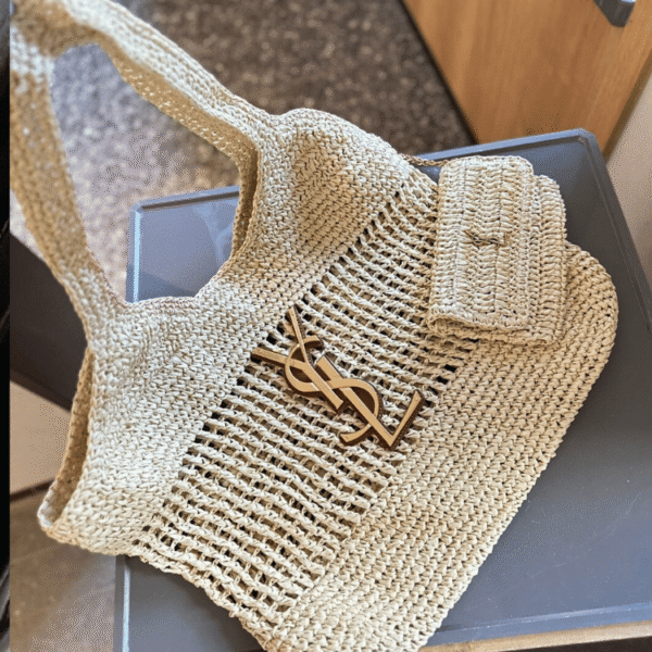 6-244 Include (Express shipping) – Saint Laurent Icare Maxi Raffia Tote Bag 14.2 Inches 772191Gaaek2063