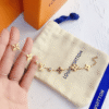Louis Vuitton Monogram Flower Charm Bracelet Gold-Tone