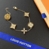 Louis Vuitton Monogram Flower Charm Bracelet Gold-Tone