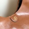 6-29 Gucci Giglio Large Tote Bag Dark Brown Leather 23.6 Inches 853971 AAF2H 7645