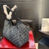 6-3 Gucci Mercato Medium Tote Bag Denim Navy Blue 14.2 Inches