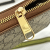 6-302 Gucci Horsebit 1955 Zip-Around Wallet Gg Supreme 7.5 Inches