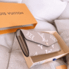 Louis Vuitton Sarah Wallet Tourterelle Gray Monogram 7.5 Inches M81049