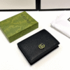 ‎Gucci Gg Marmont Card Case Wallet Black 4.3 Inches 456126 Cao0G 1000
